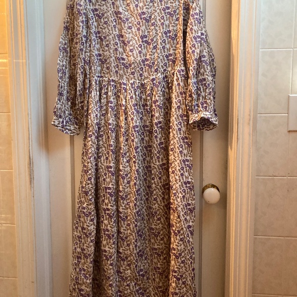 NWT Daughters of India Purple Floral Maxi Dress, S - Picture 4 of 4